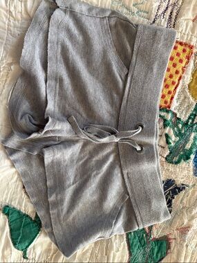Topshop Gray Knit Drawstring Shorts